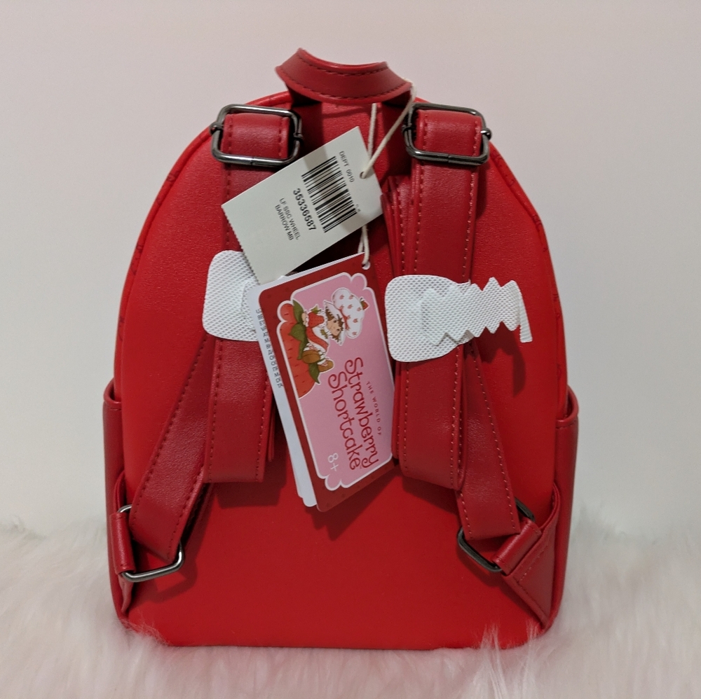 Loungefly Strawberry Shortcake Custard Tom Tom Mini Backpack New With Tags - Picture 5 of 12